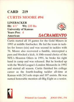 1994 JOGO #219 Curtis Moore Back
