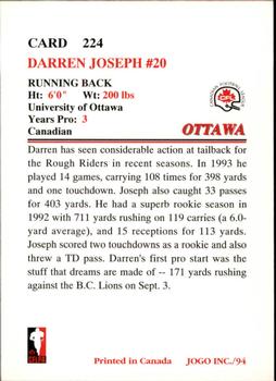 1994 JOGO #224 Darren Joseph Back