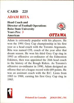 1994 JOGO #225 Adam Rita Back