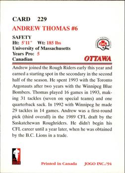 1994 JOGO #229 Andrew Thomas Back