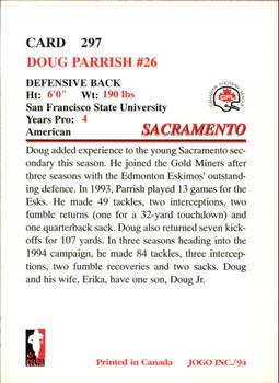 1994 JOGO #297 Doug Parrish Back