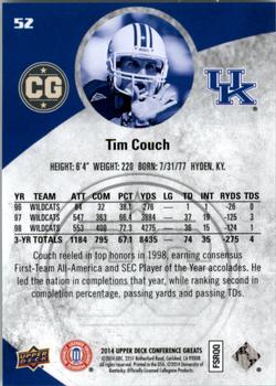2014 Upper Deck Conference Greats - Copper #52 Tim Couch Back
