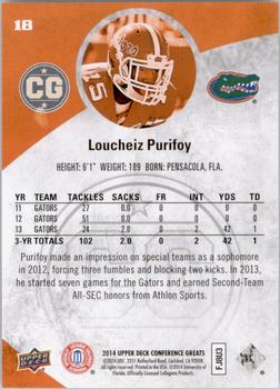2014 Upper Deck Conference Greats - Pewter #18 Loucheiz Purifoy Back