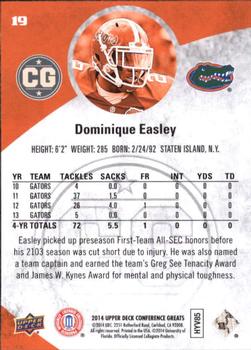 2014 Upper Deck Conference Greats - Pewter #19 Dominique Easley Back