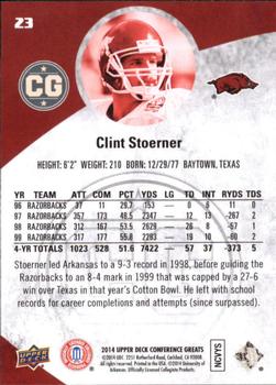 2014 Upper Deck Conference Greats - Pewter #23 Clint Stoerner Back