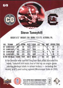 2014 Upper Deck Conference Greats - Pewter #69 Steve Taneyhill Back