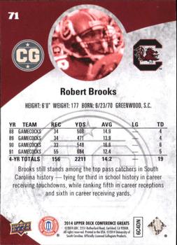2014 Upper Deck Conference Greats - Pewter #71 Robert Brooks Back
