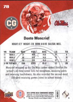 2014 Upper Deck Conference Greats - Pewter #78 Donte Moncrief Back