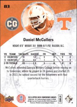 2014 Upper Deck Conference Greats - Pewter #83 Daniel McCullers Back