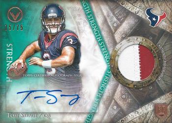 2014 Topps Valor - Shield of Honor Patch Autographs Strength #SOH-TS Tom Savage Front