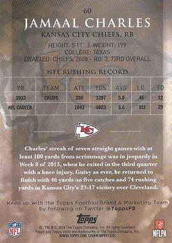 2014 Topps Valor - Speed #60 Jamaal Charles Back