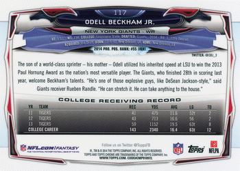 2014 Topps Chrome - Xfractors #117 Odell Beckham Jr. Back