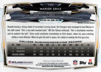 2014 Topps Chrome - Xfractors #122 Marion Grice Back