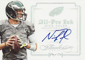 2014 Panini Flawless - All Pro Ink Platinum #4 Nick Foles Front