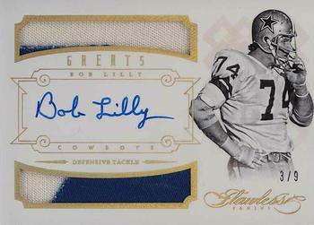 2014 Panini Flawless - Greats Dual Patch Autographs Gold #10 Bob Lilly Front