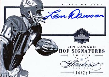 2014 Panini Flawless - Hall of Fame Autographs #8 Len Dawson Front