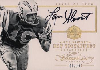 2014 Panini Flawless - Hall of Fame Autographs Gold #7 Lance Alworth Front