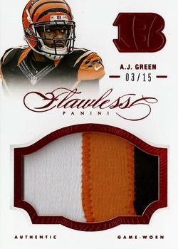 2014 Panini Flawless - Patches Ruby #1 A.J. Green Front