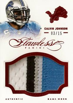 2014 Panini Flawless - Patches Ruby #11 Calvin Johnson Front