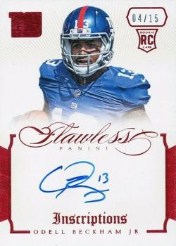 2014 Panini Flawless - Rookie Inscriptions Ruby #6 Odell Beckham Jr. Front