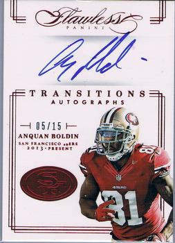 2014 Panini Flawless - Transitions Autographs Ruby #1 Anquan Boldin Front