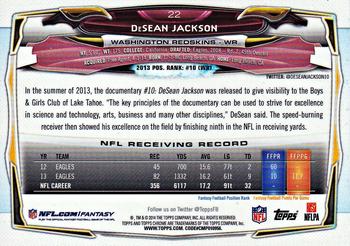 2014 Topps Chrome - Refractor #22 DeSean Jackson Back