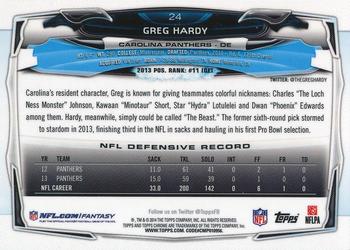 2014 Topps Chrome - Refractor #24 Greg Hardy Back
