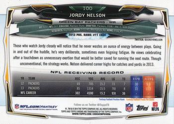 2014 Topps Chrome - Refractor #100 Jordy Nelson Back