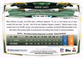 2014 Topps Chrome - Refractor #106 Eddie Lacy Back