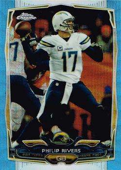 2014 Topps Chrome - Blue Wave Refractor #91 Philip Rivers Front