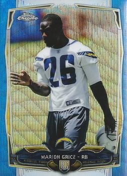 2014 Topps Chrome - Blue Wave Refractor #122 Marion Grice Front