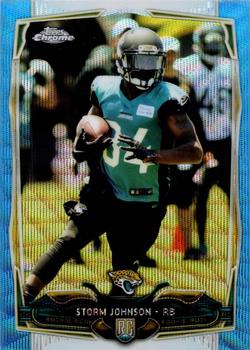 2014 Topps Chrome - Blue Wave Refractor #134 Storm Johnson Front
