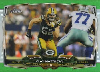 2014 Topps Chrome - Green Refractor #10 Clay Matthews Front