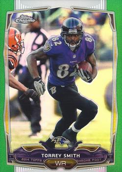 2014 Topps Chrome - Green Refractor #79 Torrey Smith Front
