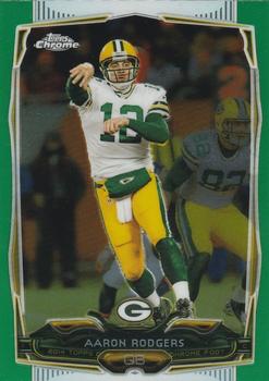 2014 Topps Chrome - Green Refractor #83 Aaron Rodgers Front