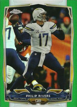 2014 Topps Chrome - Green Refractor #91 Philip Rivers Front