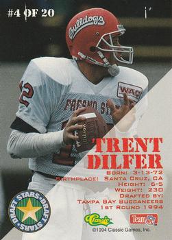 1994 Classic NFL Draft - Draft Stars #4 Trent Dilfer  Back