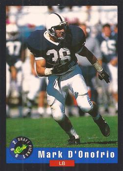 1992 Classic Draft Picks #40 Mark D'Onofrio  Front
