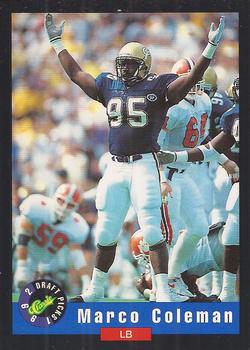 1992 Classic Draft Picks #54 Marco Coleman  Front
