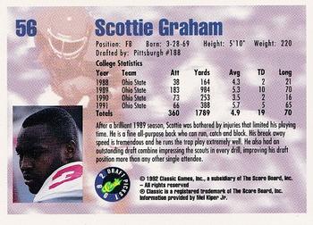1992 Classic Draft Picks #56 Scottie Graham  Back