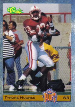 1993 Classic #44 Tyrone Hughes  Front