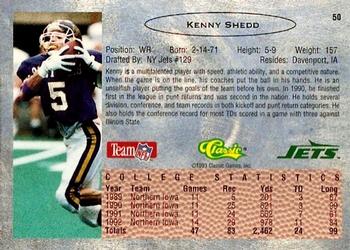 1993 Classic #50 Kenny Shedd  Back