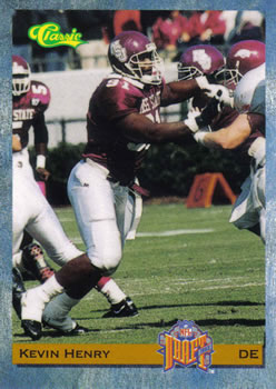 1993 Classic #55 Kevin Henry  Front
