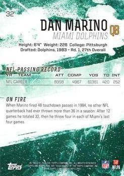 2014 Topps Fire #32 Dan Marino Back