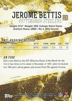2014 Topps Fire #48 Jerome Bettis Back