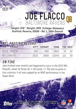 2014 Topps Fire #83 Joe Flacco Back