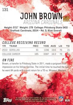 2014 Topps Fire #131 John Brown Back