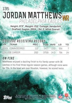 2014 Topps Fire #135 Jordan Matthews Back