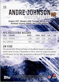 2014 Topps Fire #15 Andre Johnson Back