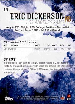 2014 Topps Fire #18 Eric Dickerson Back